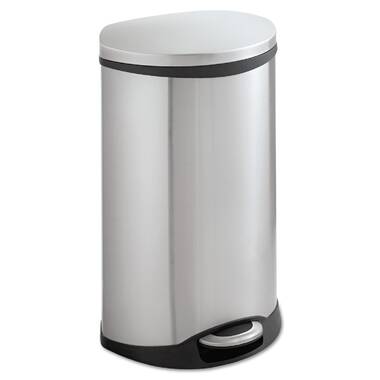 Simplehuman 10 Liter / 2.3 Gallon Small Semi-Round Bathroom Step Trash Can,  Brushed Stainless Steel & Reviews