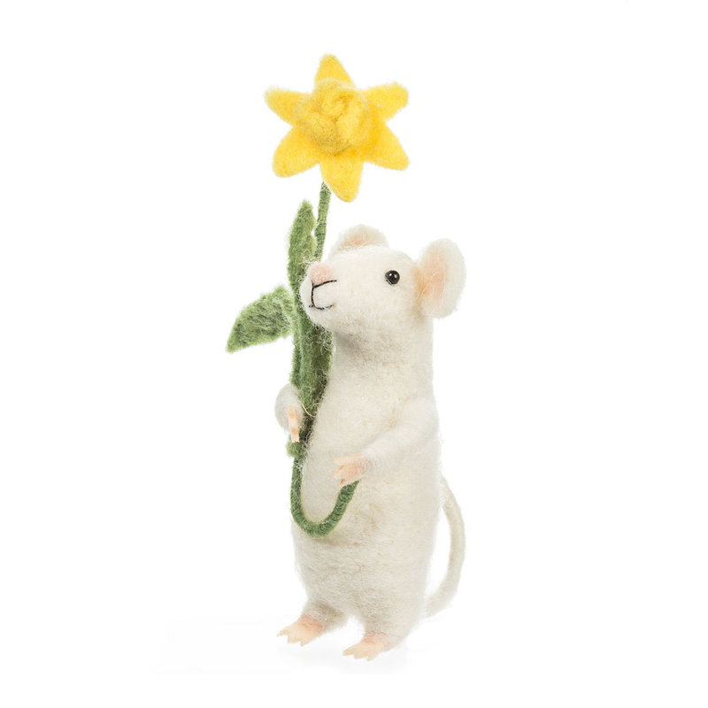 Souris avec figurine jonquille