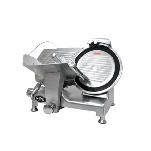 KWS 420W 12 Inch Commercial Meat Slicer Anodized Aluminum Base + Polytetrafluoroethylene Blade + Blade Removal Tool