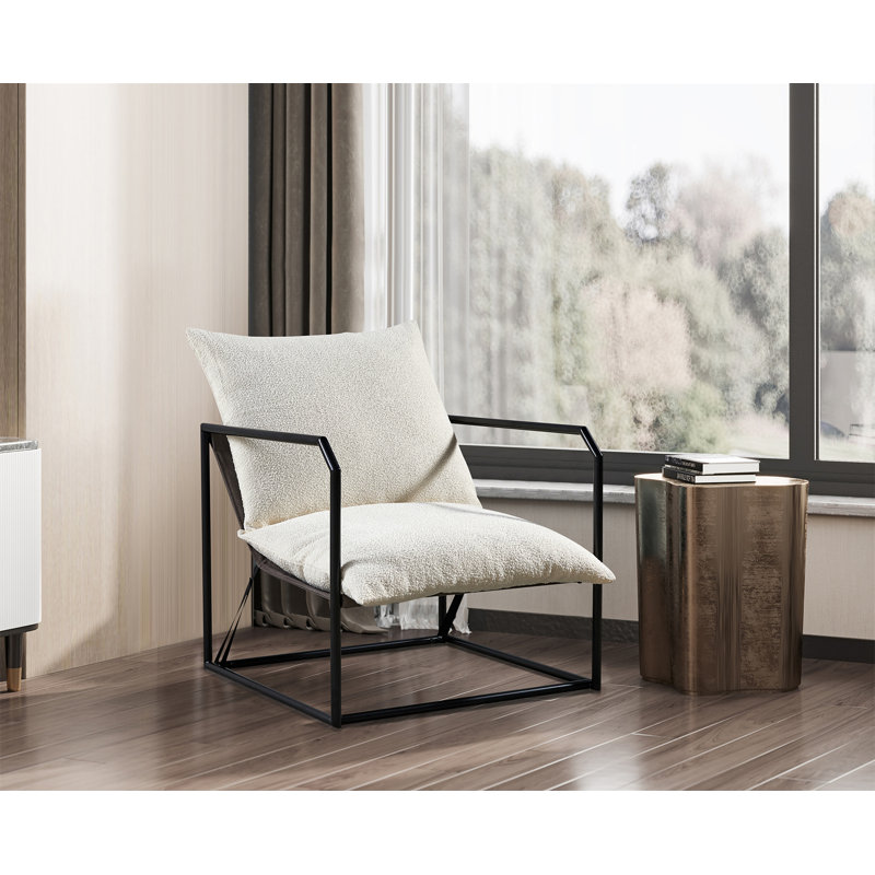 Chaise d'appoint pour le salon, Tissu blanc