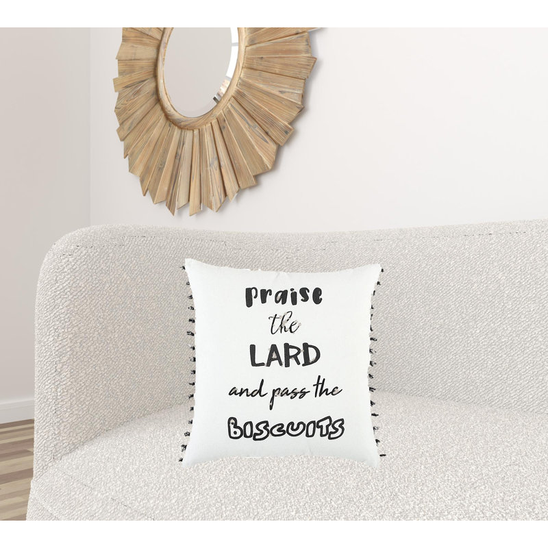 Coussin décoratif en coton noir et blanc