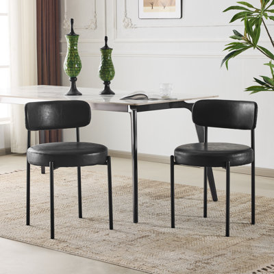 Black Leather Dining Chairs