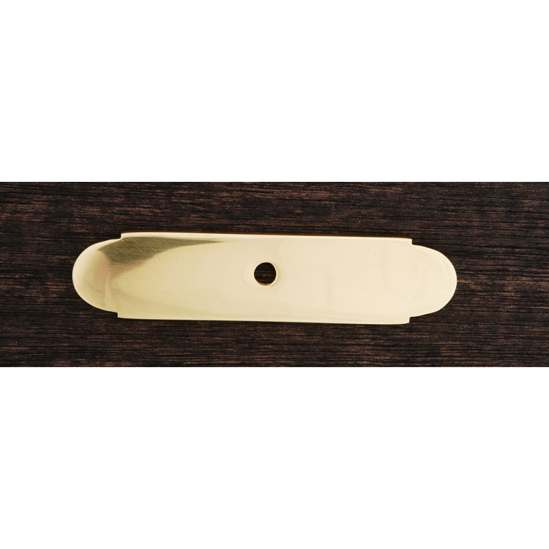 BP Series Small Knob Backplate with One Hole, Polished Brass