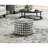 Square Black White Pouf, Bead Filling, Non-slip Bottom, Fabric Pouf , Zippered, Bottom Layer