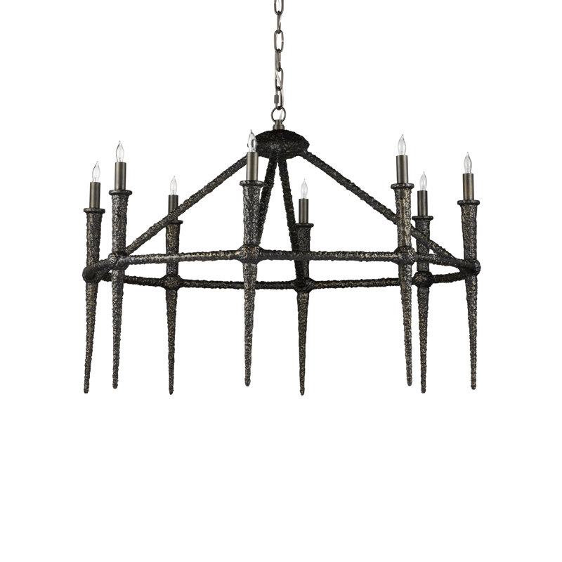 Blackthorn 8 - Light Cast Aluminum Chandelier