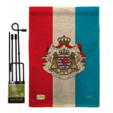 Double Sided 18.5'' H x 13'' W Burlap Flag Set