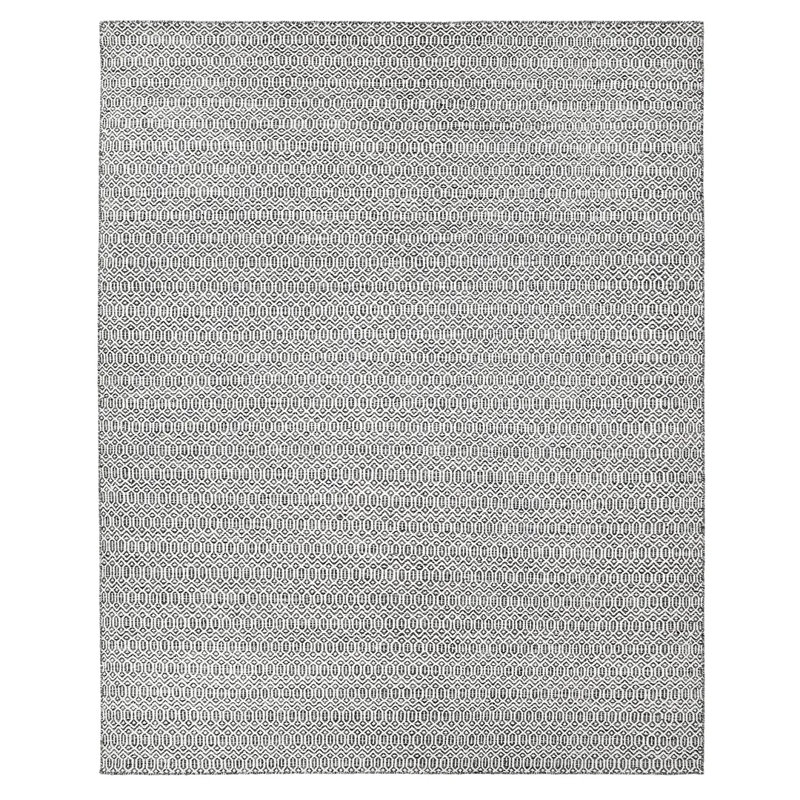 Chatham Geometric Area Rug in Black/White, Rectangle 10' x 14'