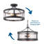 Luminaire tambour suspendu 3 lumières lanterne Malek