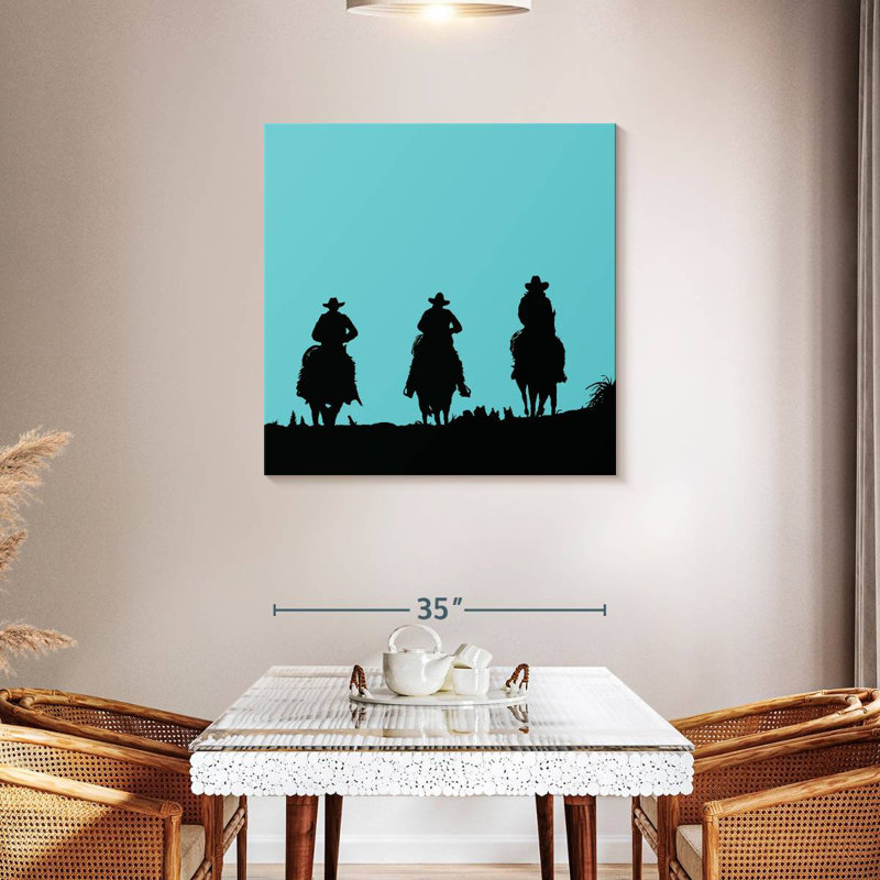 Lelar Western Cowboy Trio, 36" H x 36" W