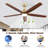 Modern Ceiling Fan With Light, Ceiling Fan With Remote, 5 Blades Ceiling Fan In Solid Wood, Reversible Dc Motor, Quiet Large Ceiling Fan For Bedroom, Living Room, Kitchen Or Patio Use-491758445