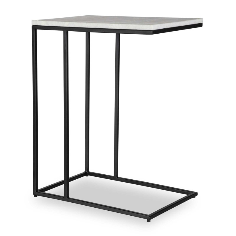 Clinton Marble End Table, Black