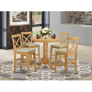 Smyth - Person Solid Wood Solid Wood Top Pedestal Dining Set