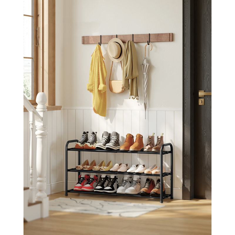 3 Tier Expandable Adjustable Shoe Rack, 47.7cm H x 44.5cm W x cm D