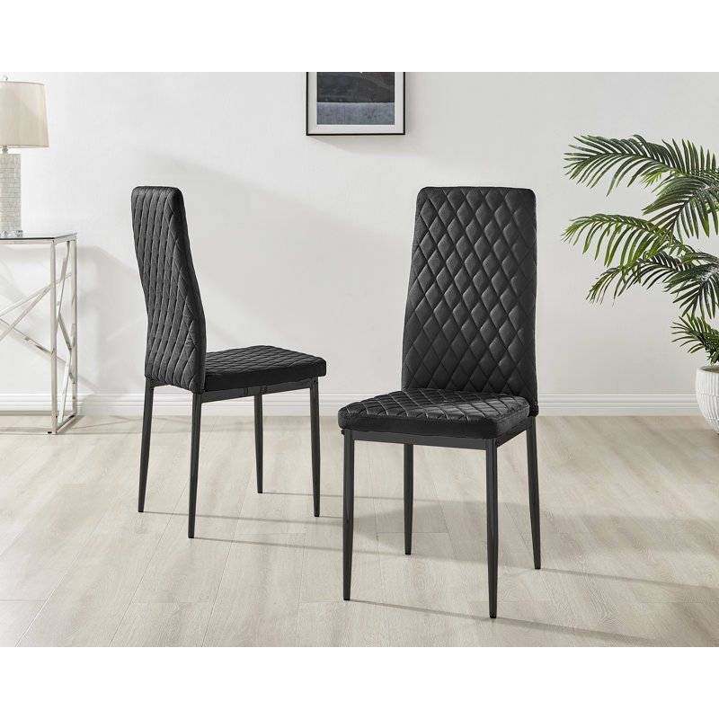 Bekircan 4 - Person Dining Set, Black