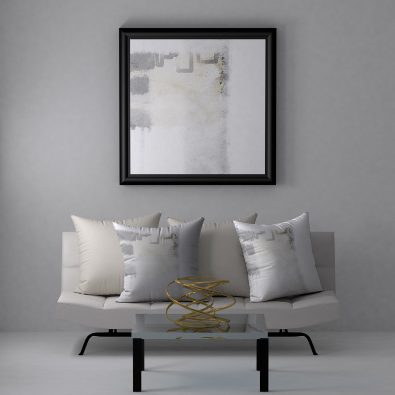Abstract Throw Pillow, 24" H x 24" W