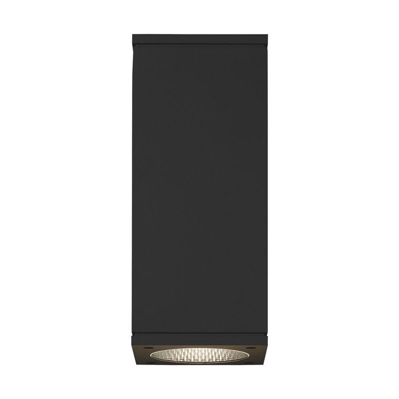 Tegel Outdoor Flush Mount, Black, 29.2, 12" H x 5" W x 5.6" D
