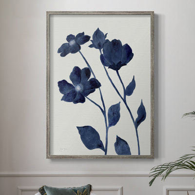 Indigo Bloom I, reproduction encadrée - bois massif 47663