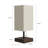 USB Small Table Lamp Set with Wood Base – Modern Rectangle Lights with LED Bulb Included, Decor Living Room, Bedroom, or Home Office