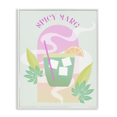 Art de giclée encadrée cocktail épicé par Daphne Polselli