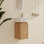 Meuble-lavabo simple de coin 12 po Donnadio, meuble-lavabo flottant à 1 porte et comptoir en céramique blanc