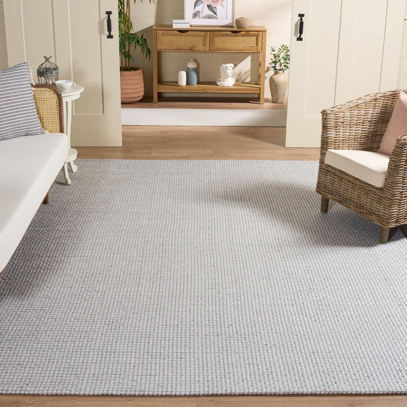 Tapis performance sans motif tissé à la main Marbella 301, Rectangulaire 8 pi x 10 pi