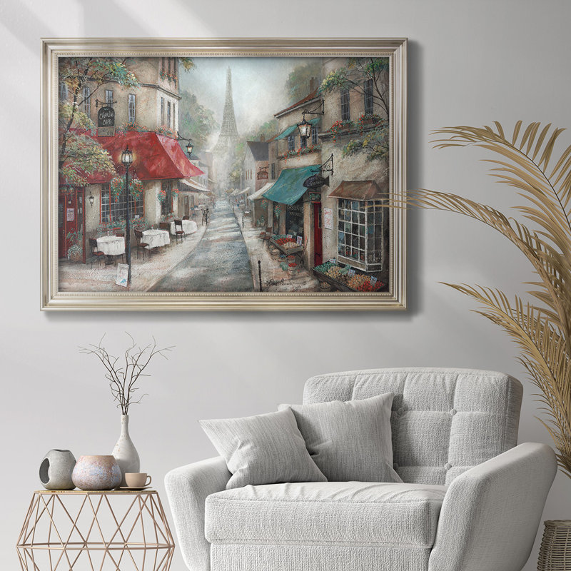 «Eiffel View From Charlie's Café», reproduction sur toile encadrée, H 23 po x l 32 po x P 2,5 po
