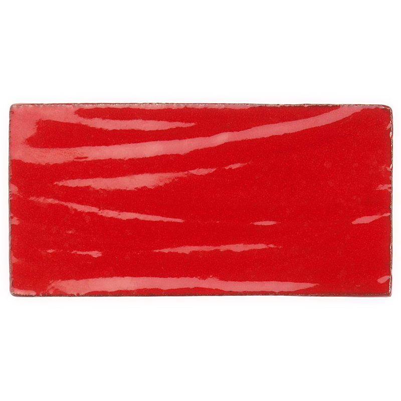 Emery 4x8 Handmade Crackled Matte Terracotta Subway Tile, Bronze Brown