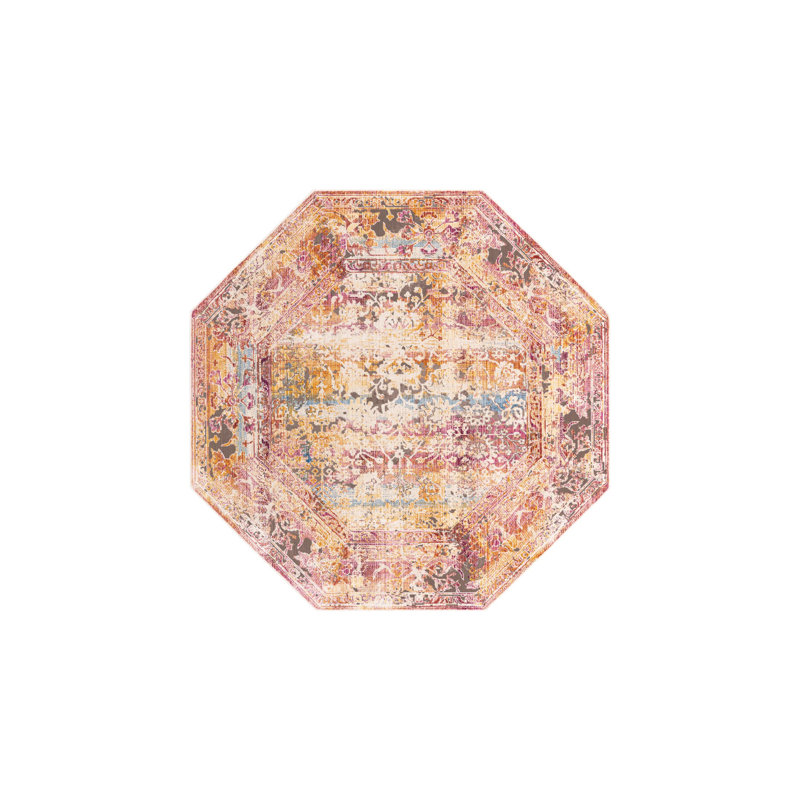 Floral Indoor Rug, Octagon 7'10" x 7'10"