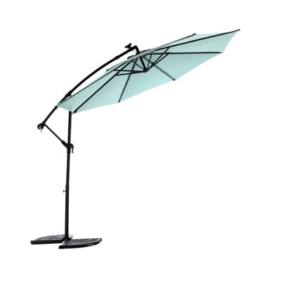 10ft Solar-powered Umbrella, Energy - Backyard Solar Led Patio , Enhances Outdoor