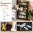 5 Tier Kitchen Bakers Rack Flip Door Cabinets Pegboard & Hooks-1117617060