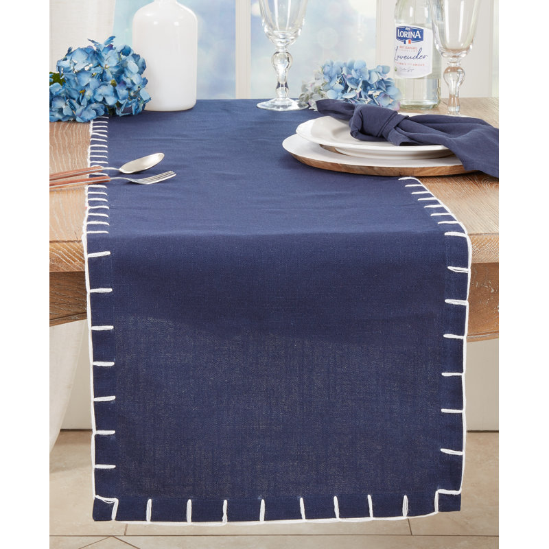 Chemin de table Anetta, Bleu marine