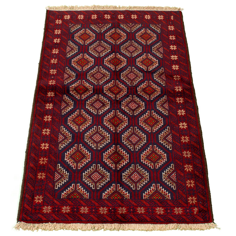Tapis décoratif en laine noué à la main de conception unique en laine noué à la main de conception unique 3 pi 9 po x 6 pi 4 po new age