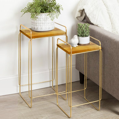 Solid Wood Top Nesting Tables