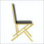 Chaise de salle à manger en métal doré à pieds en métal doré - ensemble de 4-129041854-129041855-129041858