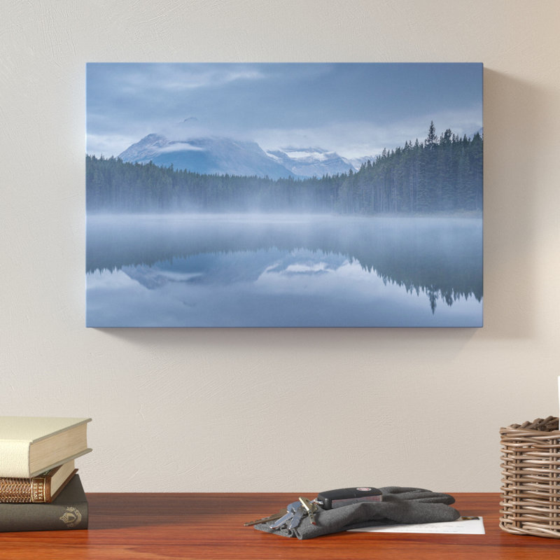 « herbert lake i », reproduction de photo sur toile tendue, H 8 po x l 12 po x P 0,75 po, Pas de tapis, Toile tendue