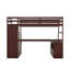 Lit mezzanine simple avec 7 tiroirs, 2 tablettes et bureau - Espresso-1414508113-1414508114