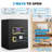 Besafety 3.55 Cuft Large Safe Box, Digital Keypad Home Safe With Fireproof Bag & Alarm System, Fire And Water Resistant Security Safe For Money Valuables Black