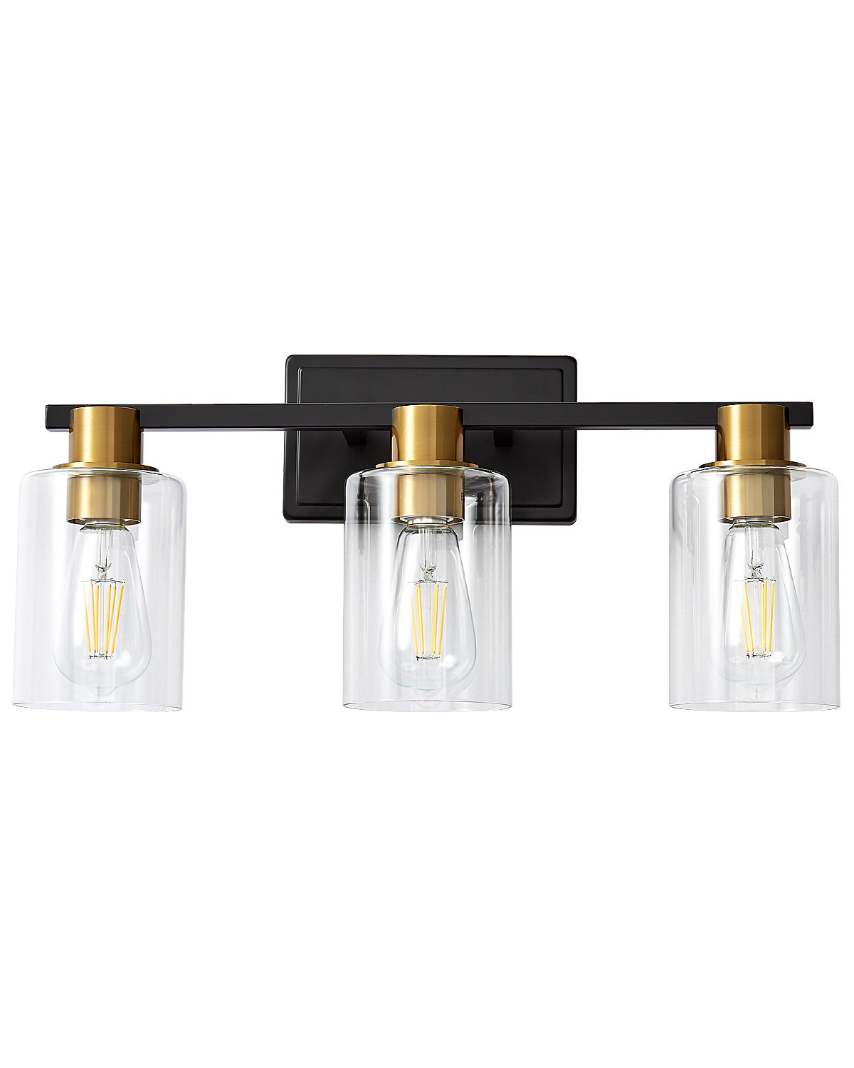 Mercer41 Aarif 3 -Light Dimmable Black Bathroom Vanity Light & Reviews | Wayfair