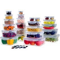 ColorLife Simply Store 6-Pc Glass Food Storage Container Set With Lid, 7-Cup,  4-Cup, & 2-Cup Round Glass Storage Containers With Lid, BPA-Free Lid,  Dishwasher, Microwave And Freezer Safe