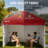 CROWN SHADES Commercial 10' x 10' One Push Center Lock Instant Pop-Up Canopy Tent with 4 Sidewalls, Red-108466756