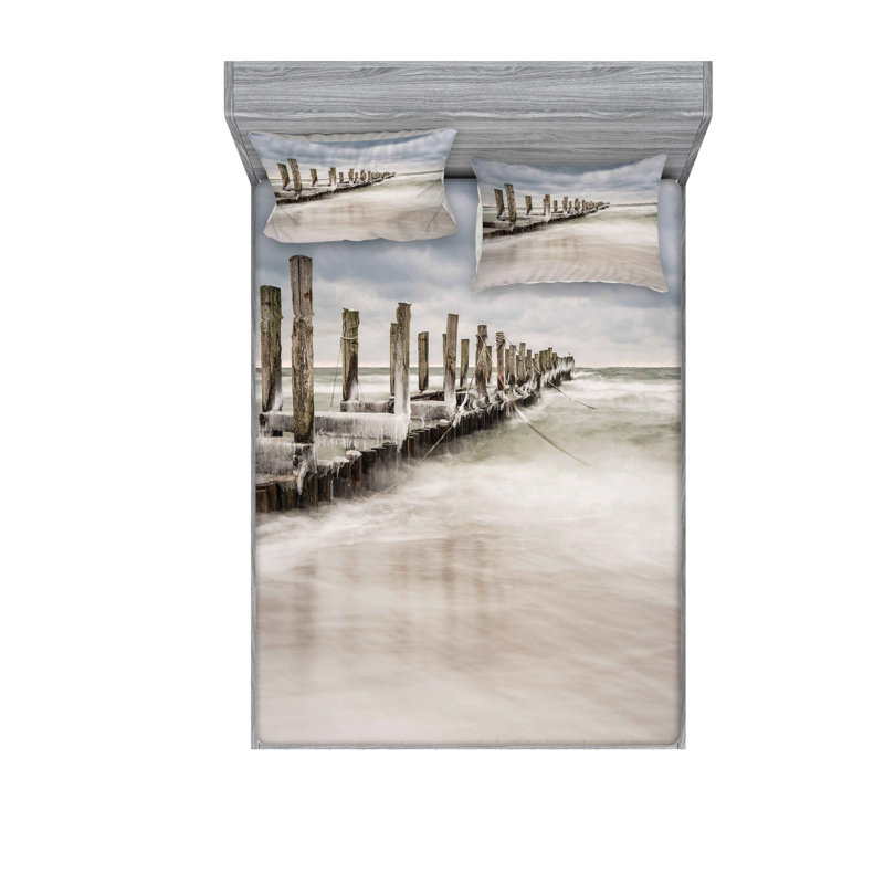 Ensemble de draps Groyne in Zingst Allemagne, Ensemble de drap pour grand lit avec drap-housse