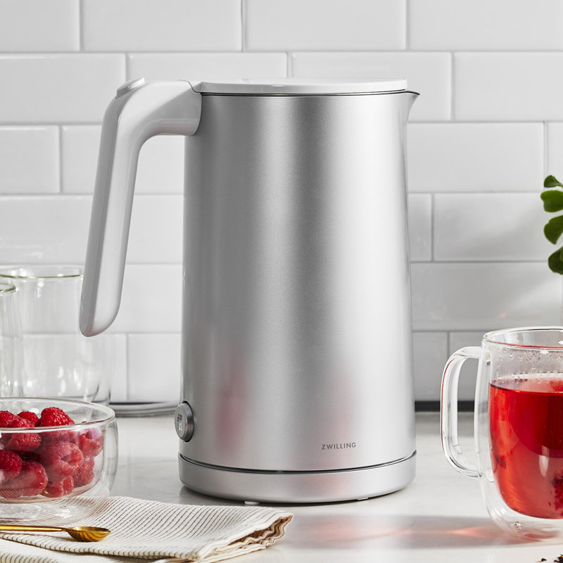 Zwilling Enfinigy 1.59-qt Cool Touch Stainless Steel Electric Tea Kettle, Black