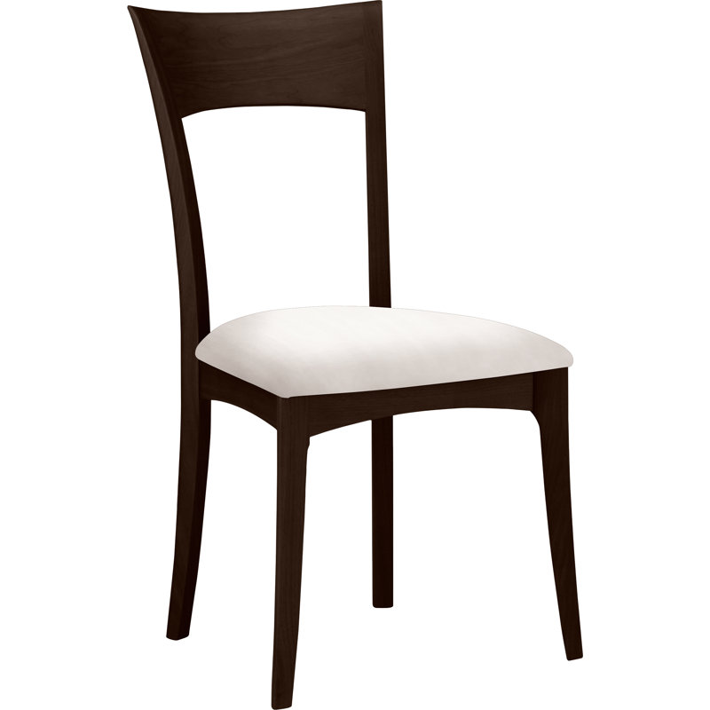 Ingrid Upholstered Side Chair, Smoke Cherry, White Leather