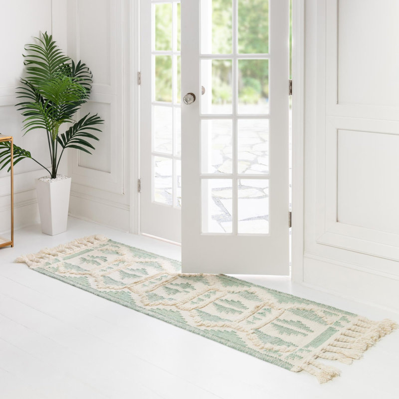 Performance Wool Geometric Indoor Rug, Runner 2'2" x 8'2"