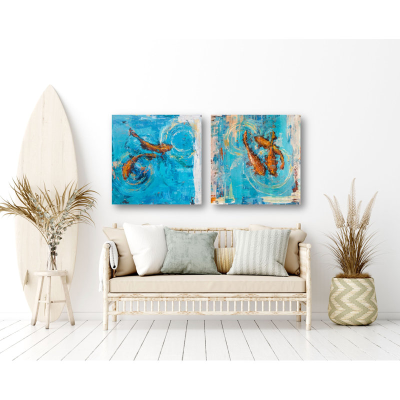Good Fortune II Print by John Beard, White Floater Framed, 24" H x 24" W x 3" D
