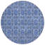 Tapis intérieur lavable antidérapant rond 8 pi bleu et gris