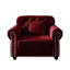 Canapé Chesterfield de 41,3 po en velours avec garniture cloutée et accoudoirs roulés, canapé de style Mid-Century moderne capitonné, comprenant 1 oreiller-1492968530