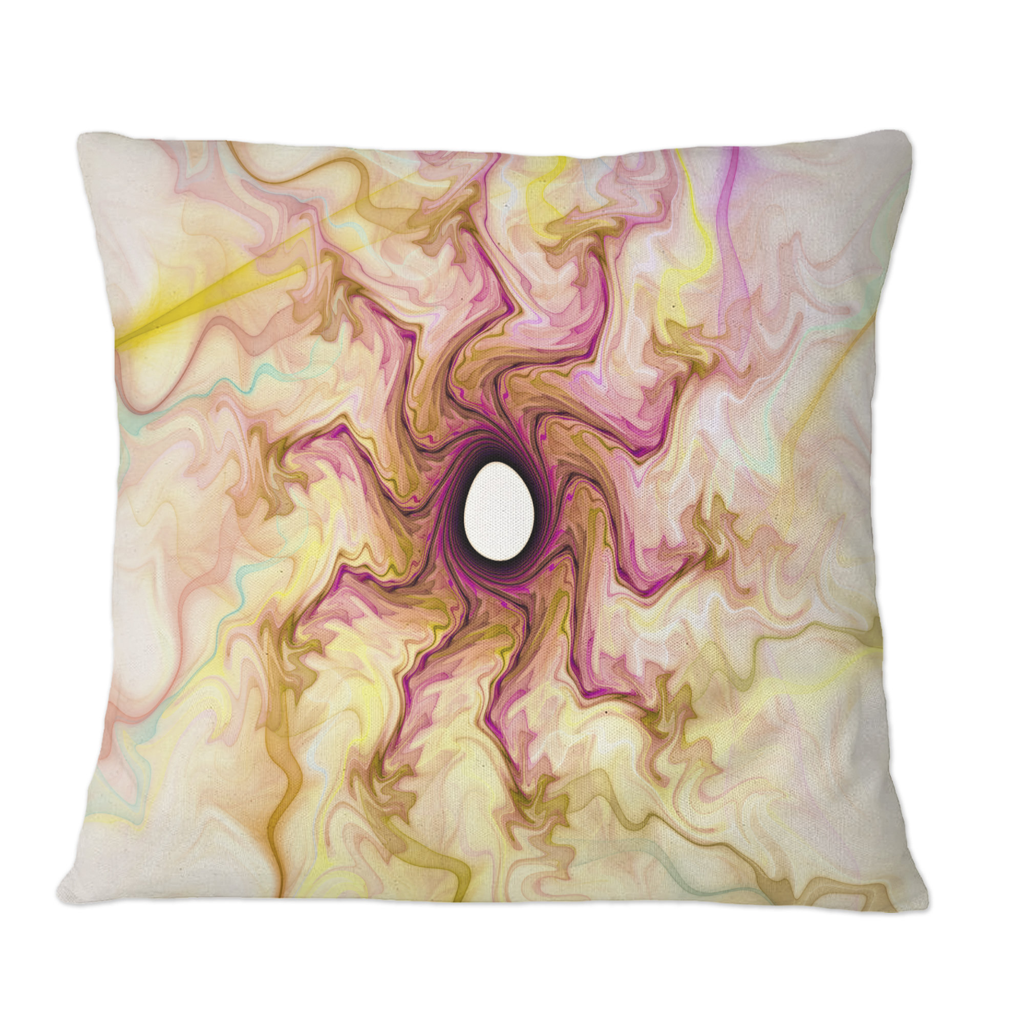 Round 3D Sunflower Throw Pillow Decorative Floral Accent Pillow Rosdorf Park Size: 14 H x 14 W x 14 D, Color: Pink