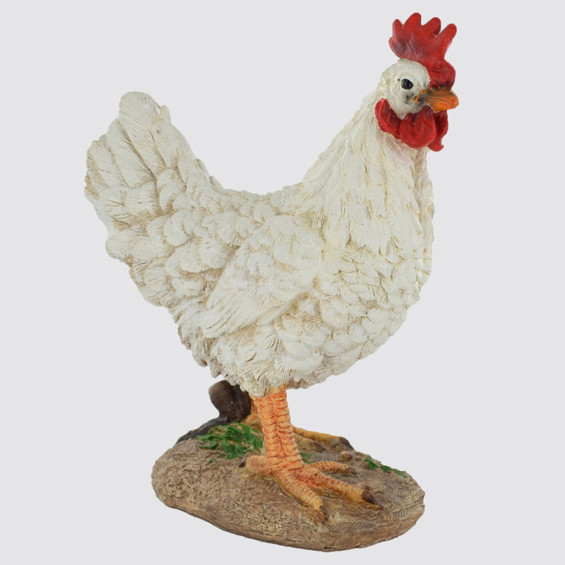 Edmonson Weather Resistant Polyresin Garden Statue, White, 20cm H x 16.5cm W x 7.5cm D