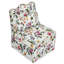 Chaise de salle à manger simple en flanelle avec coussin et dossier moelleux